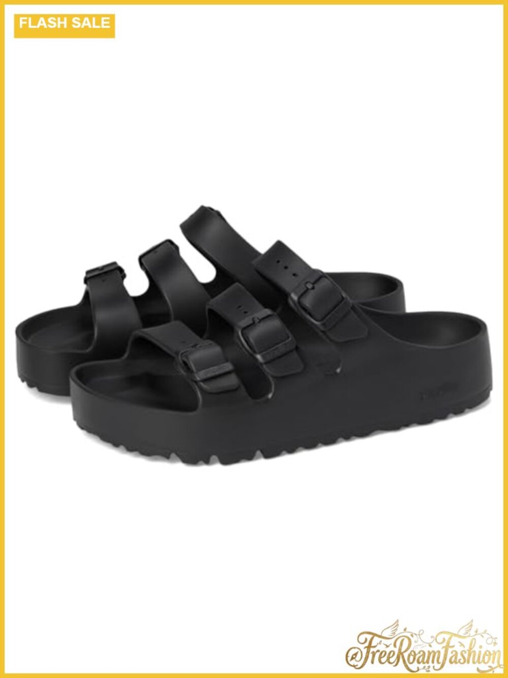 Platform EVA Slide Sandals Open Toe Slingback Buckle